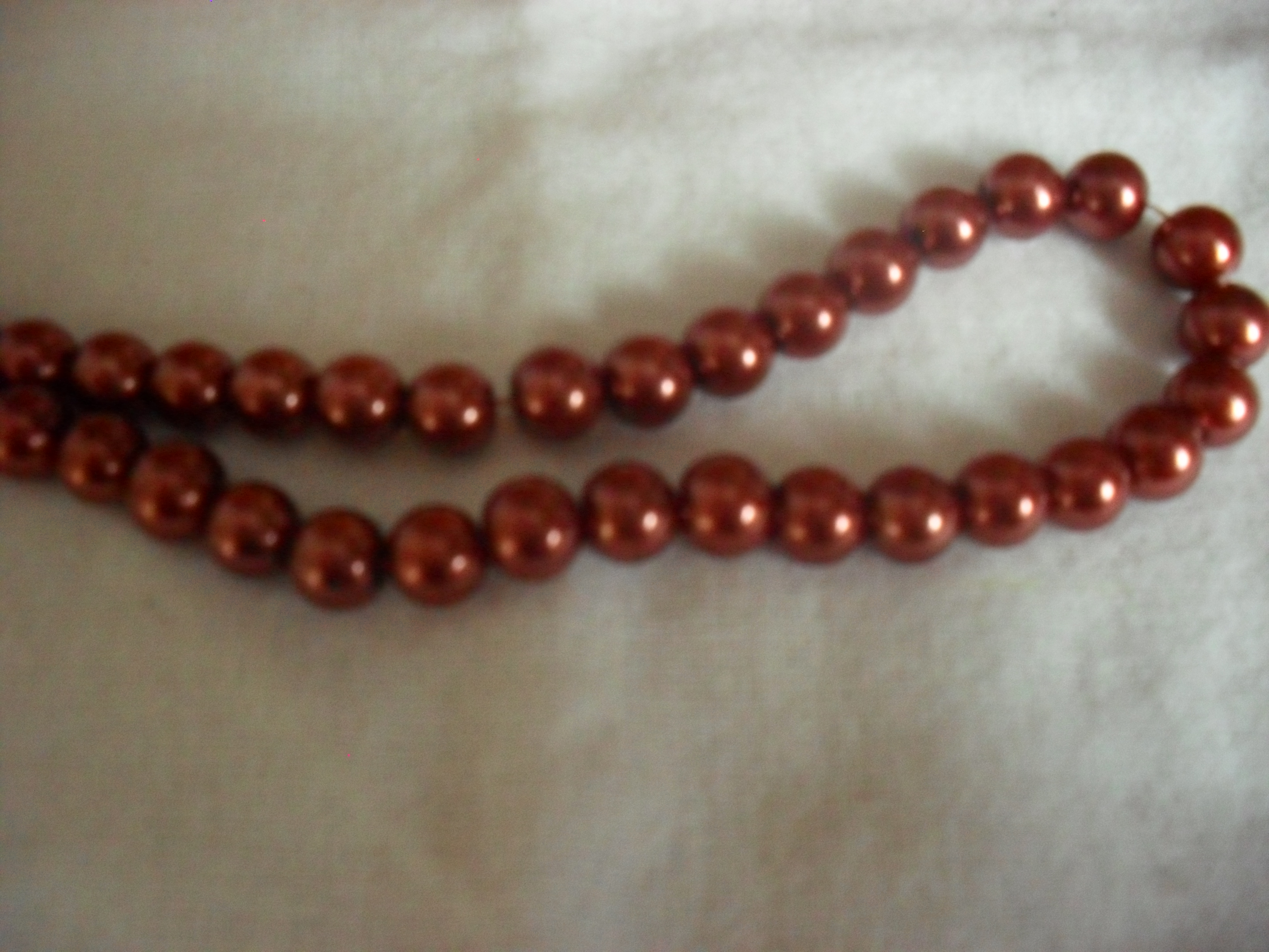 Glass Pearl 8mm Jewel Bronze